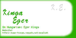 kinga eger business card
